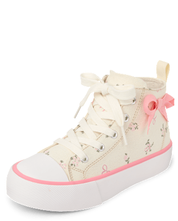 Baskets montantes à nœud pour filles