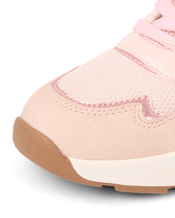 Girls Metallic Colorblock Running Sneakers