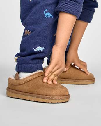 Toddler Boys Teddy Slip Ons