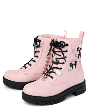 Girls Hello Kitty® And Friends Studded Combat Boots