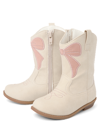 Toddler Girls Embroidered Bow Cowgirl Boots