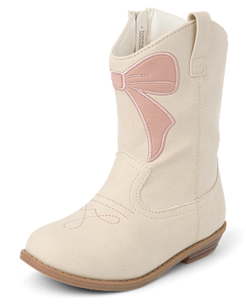 Toddler Girls Embroidered Bow Cowgirl Boots