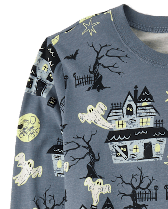 Adult Matching Family Glow Haunted House Cotton Pajamas