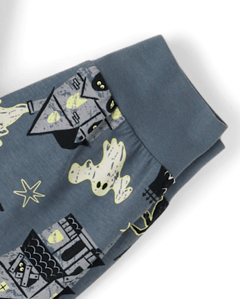 Adult Matching Family Glow Haunted House Cotton Pajamas