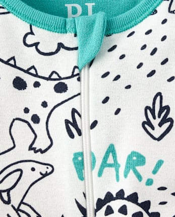 Baby And Toddler Dino Snug Fit Cotton Footed One Piece Pajamas