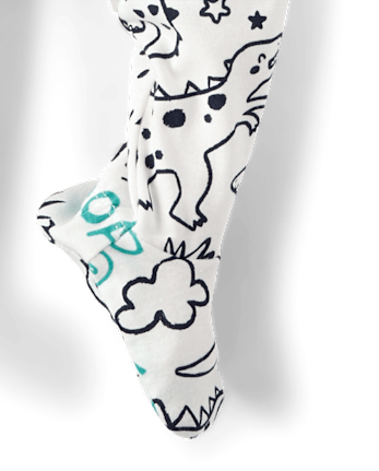 Baby And Toddler Dino Snug Fit Cotton Footed One Piece Pajamas - SIMPLYWHT