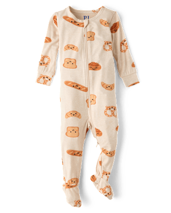 Baby And Toddler Food Snug Fit Footed One Piece Pajamas - Super Soft