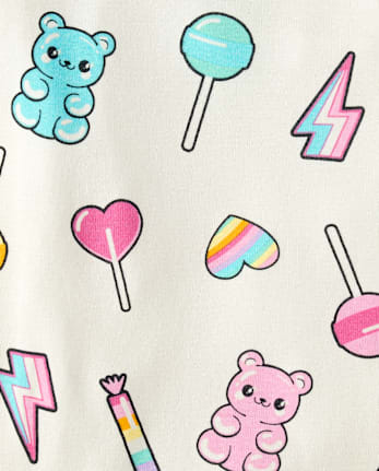 Girls Candy Snug Fit Cotton PajamasÂ