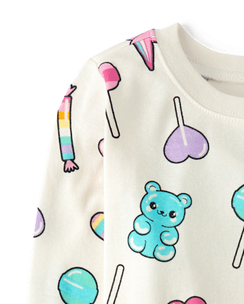 Girls Candy Snug Fit Cotton PajamasÂ