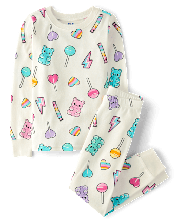 Girls Candy Snug Fit Cotton PajamasÂ