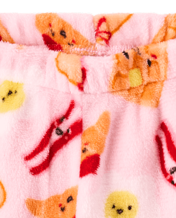 Girls Breakfast Pajama Shorts - Cozy Fleece