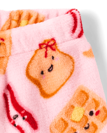 Girls Breakfast Pajama Shorts - Cozy Fleece
