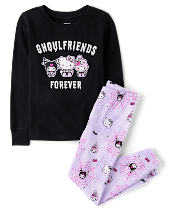 Girls Hello Kitty® And Friends Glow Halloween Snug Fit Cotton Pajamas