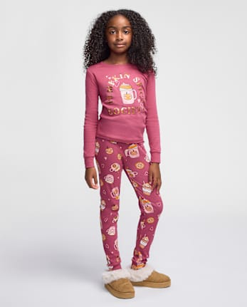 Girls Pumpkin Spice Snug Fit Cotton PajamasÂ - WINDSOR ROSE