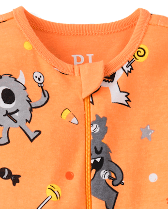 Baby And Toddler Candy Monster Snug Fit Cotton Footed One Piece Pajamas