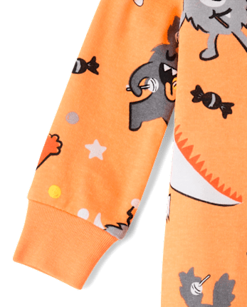 Baby And Toddler Candy Monster Snug Fit Cotton Footed One Piece Pajamas