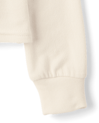 Girls Ribbed Henley Pajama Top