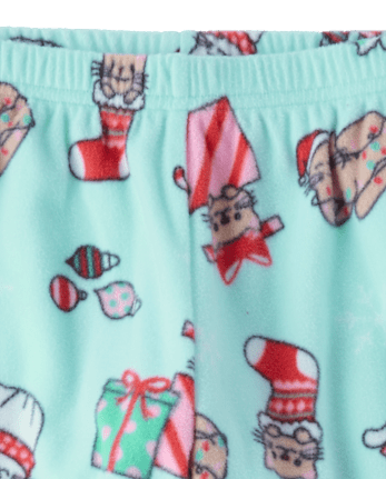 Girls Christmas Cats Dream Fleece Pajama Pants