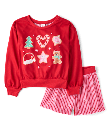 Girls Christmas Cookie Pajamas