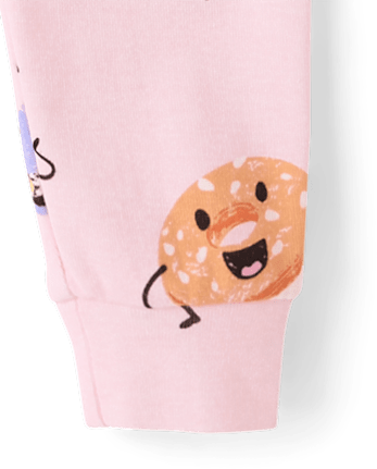 Baby And Toddler Girls Breakfast Snug Fit Cotton Pajamas