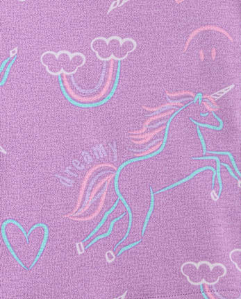 Baby And Toddler Girls Unicorn Snug Fit Cotton Pajamas