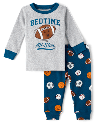 Baby And Toddler Boys Sports Snug Fit Cotton Pajamas
