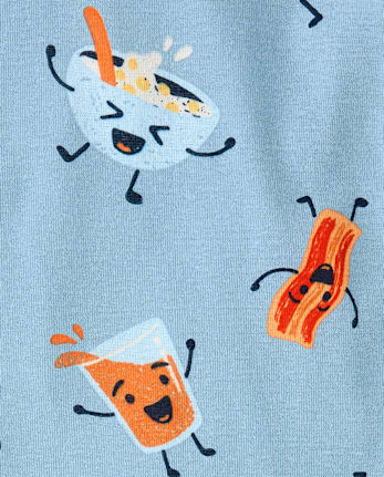 Baby And Toddler Boys Breakfast Snug Fit Cotton Pajamas