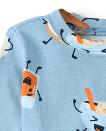 Baby And Toddler Boys Breakfast Snug Fit Cotton Pajamas