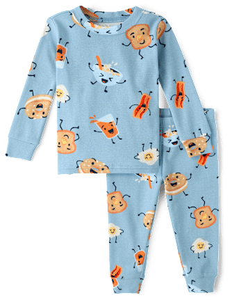Baby And Toddler Boys Breakfast Snug Fit Cotton Pajamas