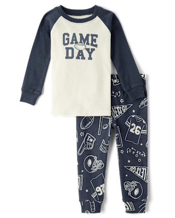 Baby And Toddler Boys Game Day Snug Fit Cotton Pajamas
