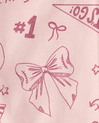 Baby And Toddler Girls Game Day Snug Fit Cotton Pajamas