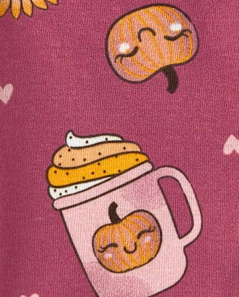 Baby And Toddler Girls Pumpkin Spice Snug Fit Cotton Pajamas