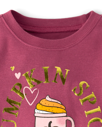 Baby And Toddler Girls Pumpkin Spice Snug Fit Cotton Pajamas