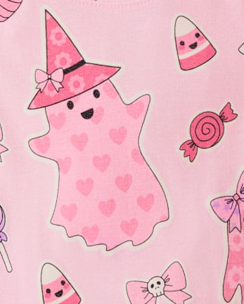 Baby And Toddler Girls Glow Ghost Snug Fit Cotton Pajamas