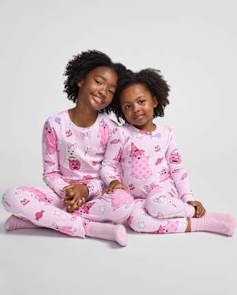 Baby And Toddler Girls Glow Ghost Snug Fit Cotton Pajamas