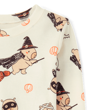 Kids Halloween Capybara Snug Fit Cotton Pajamas