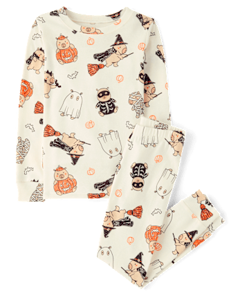 Kids Halloween Capybara Snug Fit Cotton Pajamas