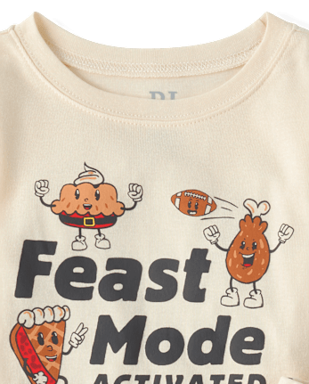Kids Matching Family Feast Mode Activated Snug Fit Cotton Pajamas