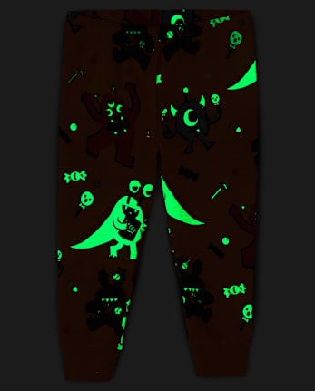 Baby And Toddler Glow Candy Monster Snug Fit Cotton Pajamas