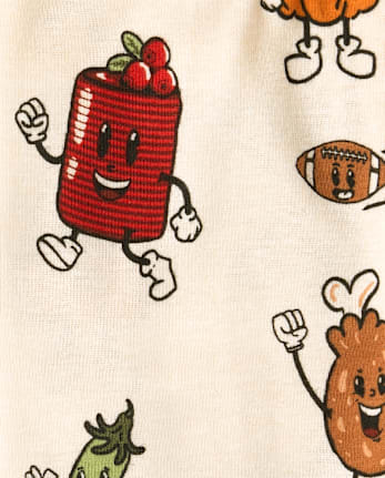 Baby And Toddler Thanksgiving Feast Mode Snug Fit Cotton Pajamas