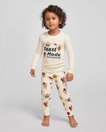 Pyjama en coton ajusté pour bébé et tout-petit, motif festin de Thanksgiving - HAY STACK