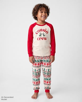Pyjamas en coton et polaire Dream Crew pour enfants - MARSHMALLOW