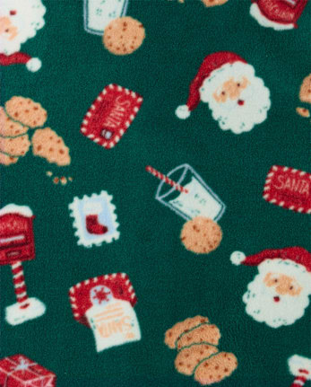 Kids Matching Family Santa Letter Button Front Dream Fleece Pajamas