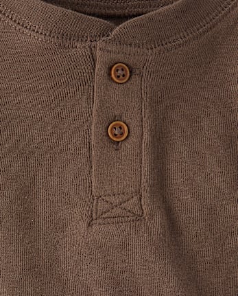 Baby Boys Henley Bodysuit 4-Pack