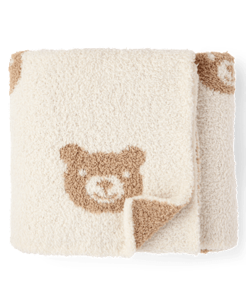 Baby Boys Bear Chenille Cozy Blanket