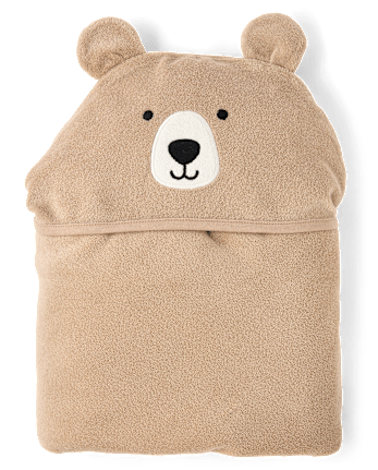Baby Boys Embroidered Bear Hooded Towel