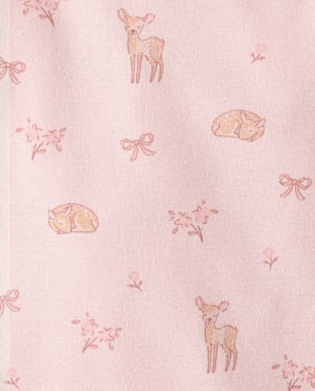 Baby Girls Embroidered Deer Bodysuit 3-Pack