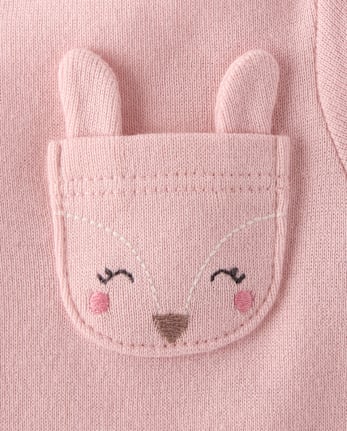 Baby Girls Embroidered Deer Bodysuit 3-Pack