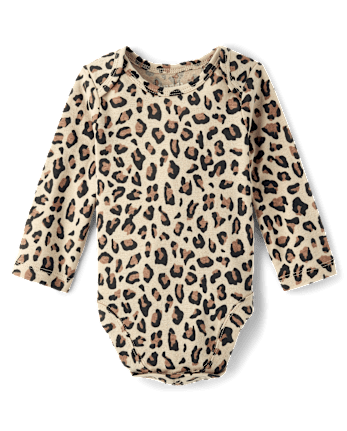 Baby Girls Leopard Bodysuit 4-Pack