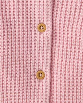 Baby Girls Bear Cardigan - NECTAR PINK